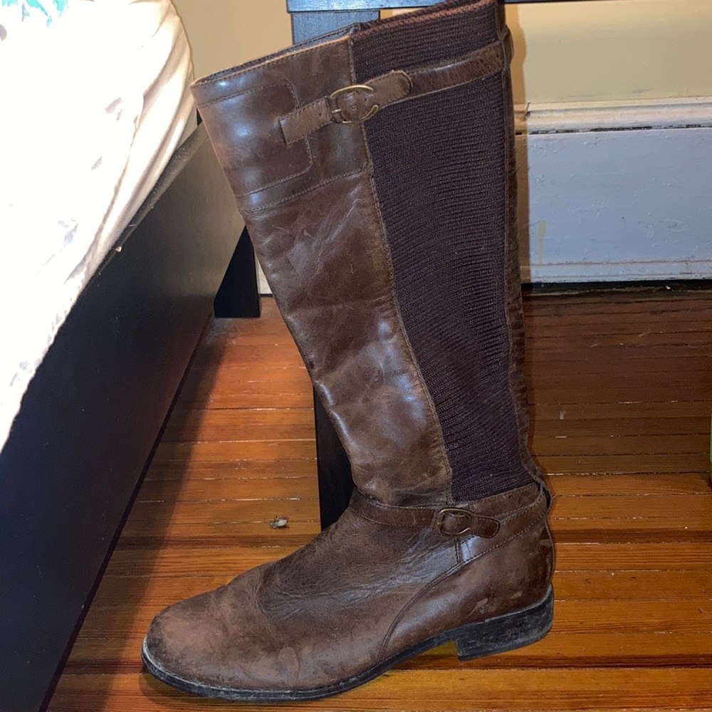 Leather boots